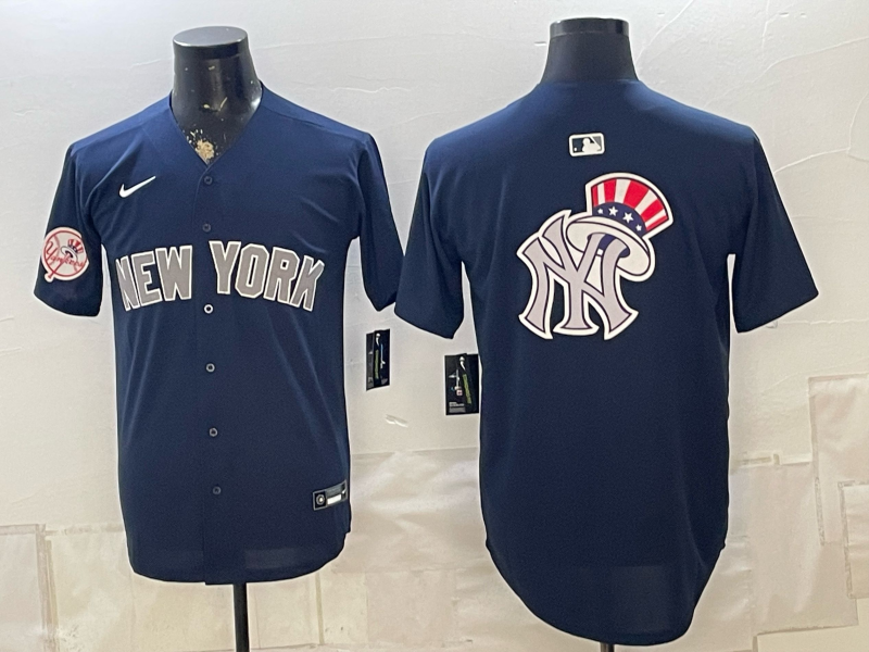 Men 2026 New York Yankees blank blue Nike MLB Jersey 082910013